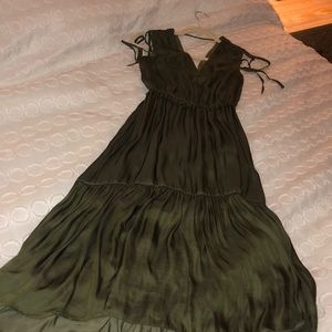 Silk green Midi dress worn once!
